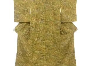 リサイクル 作家物 樽本伊勢蔵作 草木染京風景模様小紋着物